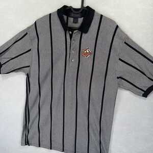 Vintage Baltimore Orioles Shirt Mens L Black Static MLB Baseball 90s Antigua